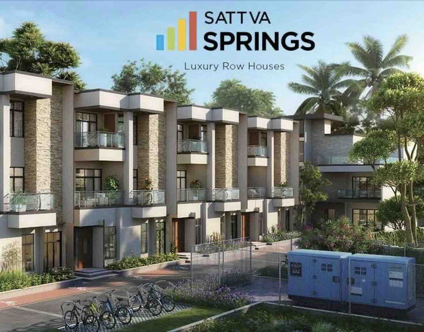 Sattva Springs elevation render - luxury 4 BHK row villas on Kanakapura Road, Bangalore Sattva Springs elevation render - luxury 4 BHK row villas on Kanakapura Road, Bangalore